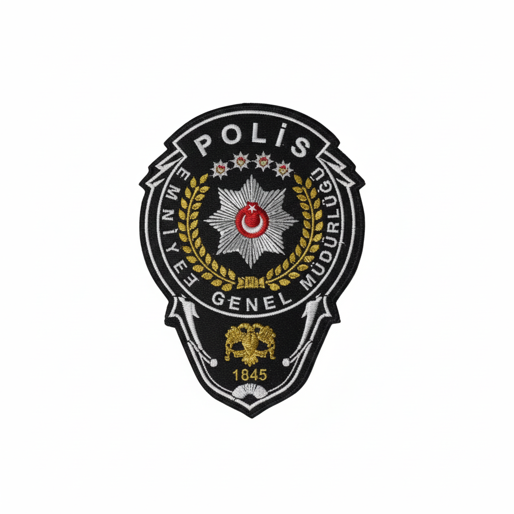 Çevik Kuvvet Polis Göğüs Arması - Siyah Renkli, Profesyonel Görünüm