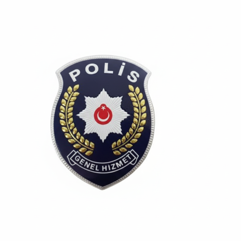 Polis Genel Hizmet 3D Lacivert Kol Arması