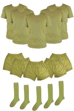 Askeri İç Giyim Seti Don-Fanila-Çorap Seti 5'li Set