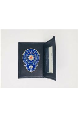 Polis Metal Rozetli Klasik Deri Cüzdan - Şık ve Fonksiyonel