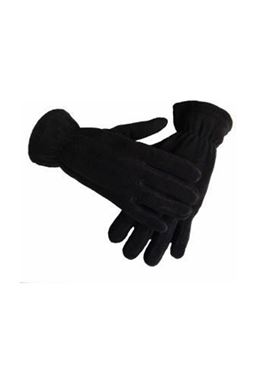 Siyah Termal Polar Eldiven - Kışa Özel Uzun Parmak Koruma