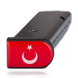 Türk Bayrağı Şarjör Sticker - Aracınıza Özel Tasarım