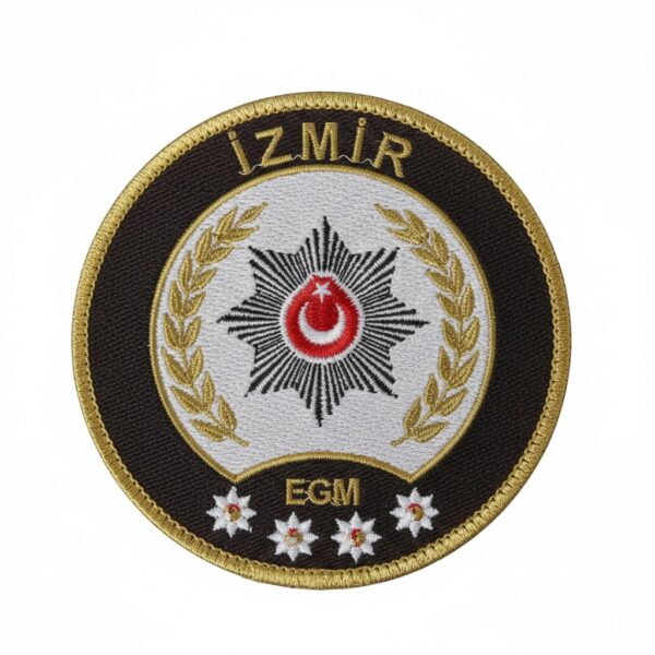 Polis İzmir 3D Lacivert Kol Arması - Şık ve Dayanıklı Tasarım
